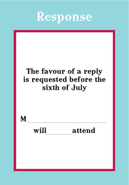 The Peoria RSVP Cards
