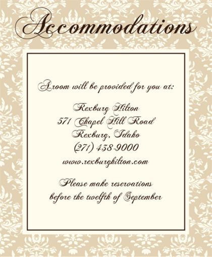 The Philadelphia Accommodation Cards