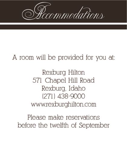 The Phoenix Accommodation Cards