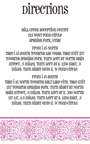 The Plano Direction Cards