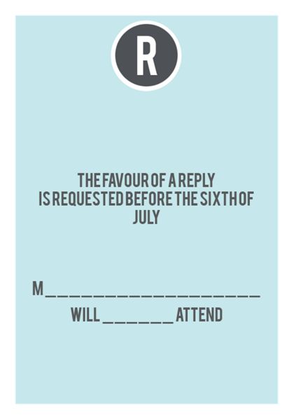 The Portland RSVP Cards