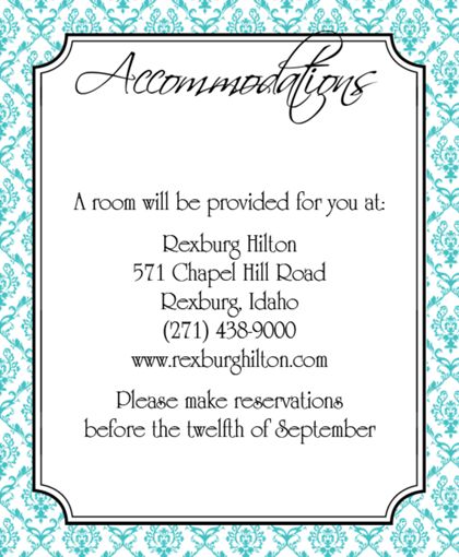 The Raleigh Accommodation Cards