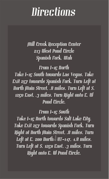 The Reno Direction Cards