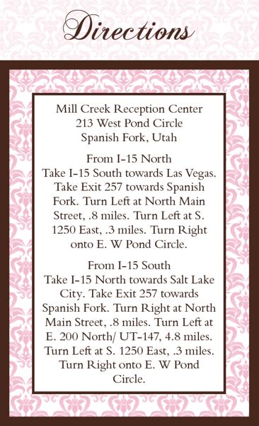 The Richmond Direction Cards