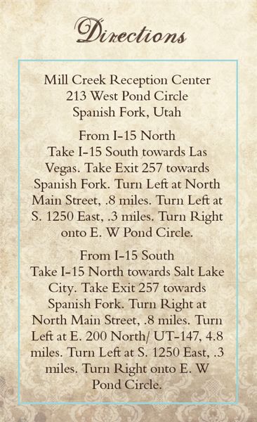 The Santa Ana Direction Cards