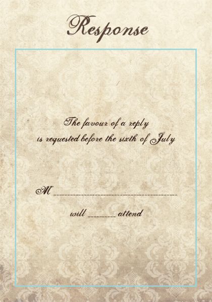 The Santa Ana RSVP Cards