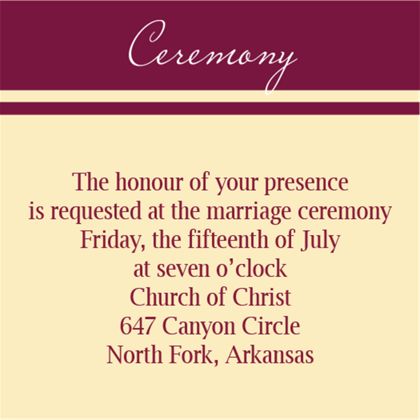 The Shreveport Ceremony Cards