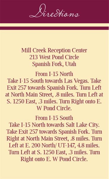 The Shreveport Direction Cards