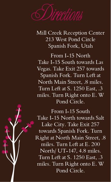 The Tempe Direction Cards
