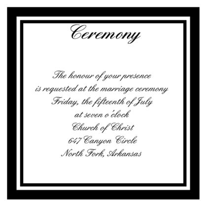 The Washington Ceremony Cards