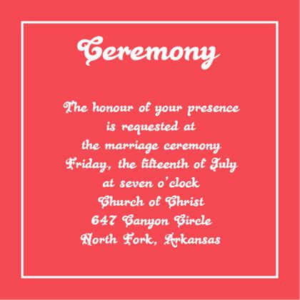 The Wichita Ceremony Cards