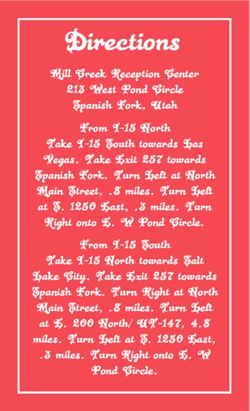 The Wichita Direction Cards