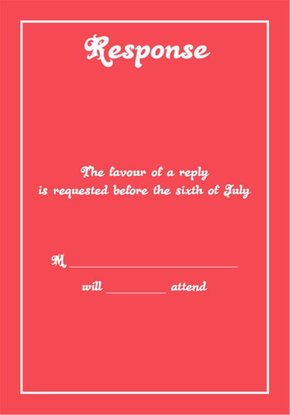 The Wichita RSVP Cards