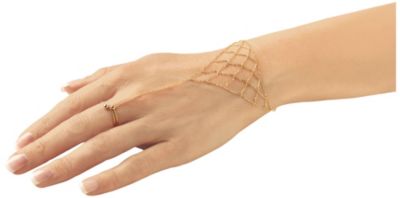 10K Gold Love Bracelet with Attached Ring