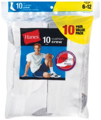Hanes Men's Crew Sock (10 pk)