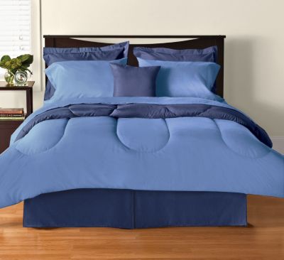 Solid Color Reversible Microfiber Comforter