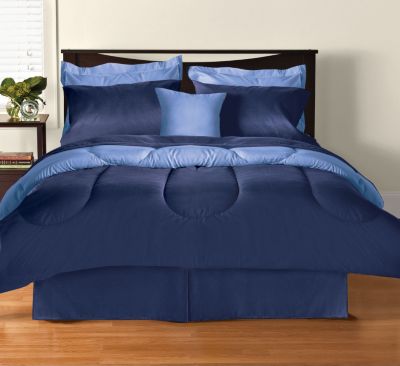 Solid Color Reversible Microfiber Comforter