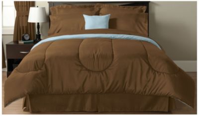 Solid Color Reversible Microfiber Comforter