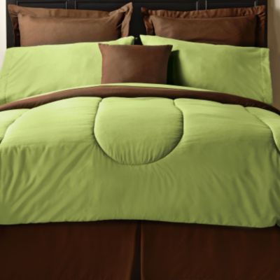 Solid Color Reversible Microfiber Comforter