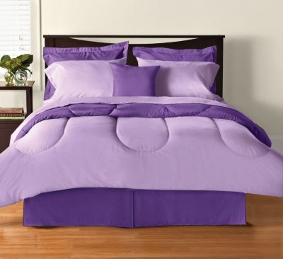 Solid Color Reversible Microfiber Comforter