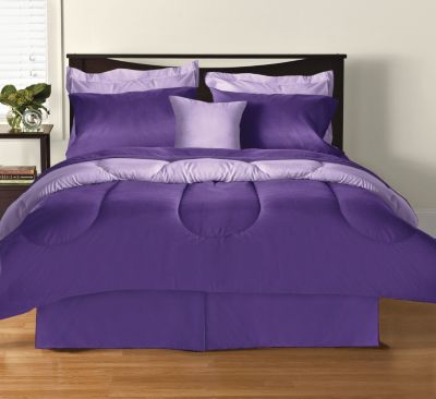 Solid Color Reversible Microfiber Comforter