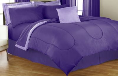 MyHome Solid Color Reversible Microfiber Comforter