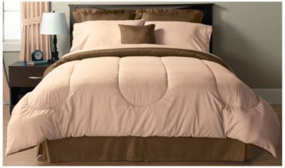 Solid Color Reversible Microfiber Comforter