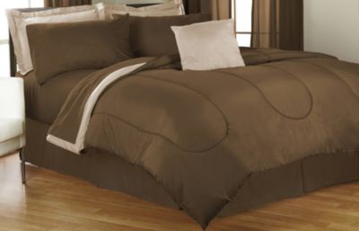 MyHome Solid Color Reversible Microfiber Comforter