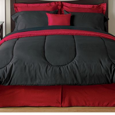Solid Color Reversible Microfiber Comforter