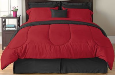 Solid Color Reversible Microfiber Comforter