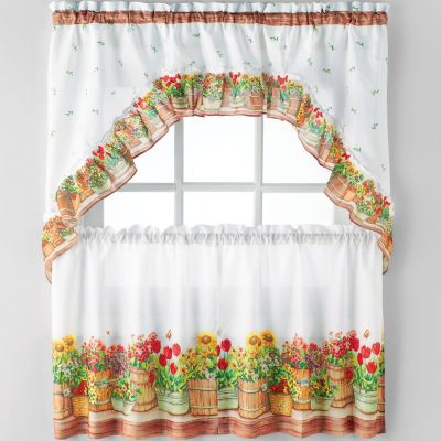Country Garden Tier & Swag Set+3pc Accessories