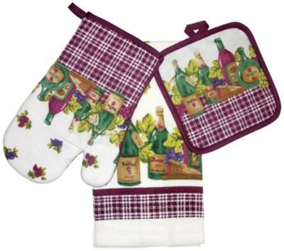 Chardonnay Tier & Swag Set+3pc Accessories