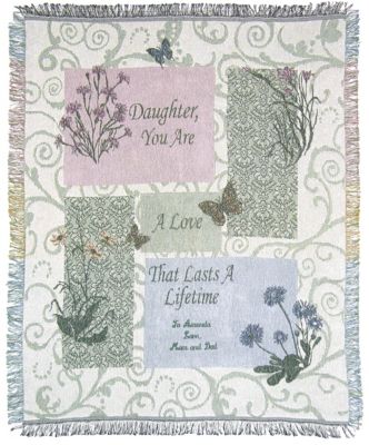Daughter Meadow Personalized Throw