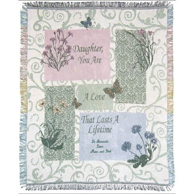 Daughter Meadow Personalized Throw