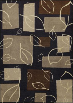 Dalyn Monterey Leaves Rugs Black