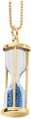 18K Gold Over Silver "Time in a Bottle" Pendant