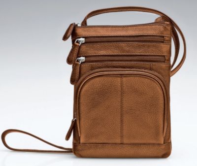 Ladies' Leather Slim Crossbody