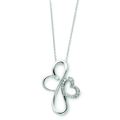 Sterling Silver CZ Everlasting Love Pendant