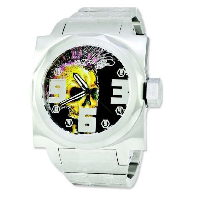 Mens Ed Hardy Baragon Skull Watch