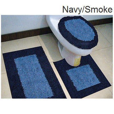 Monaco 3pc  Bath Rug / Toilet Cover