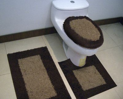 Monaco 3pc  Bath Rug / Toilet Cover