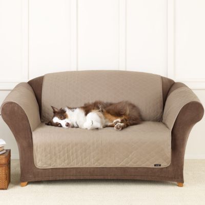 Sure Fit Quilted Duck Loveseat Pet Cover