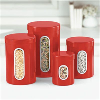 Stainless Steel Canisters/Set of 4