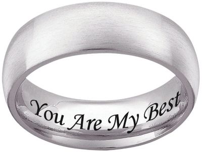 Stainless Steel Unisex Personalized Ring