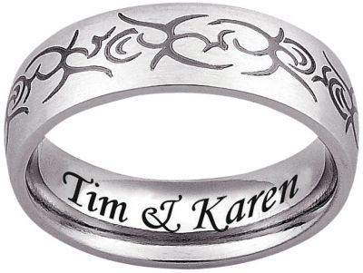 Men's Stainless Steel Tribal Band