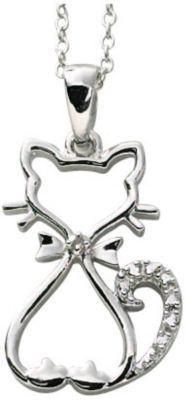 Sterling Silver Cat Pendant