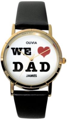 save on GettingtonGoldtone Personalized DAD Strap Watch