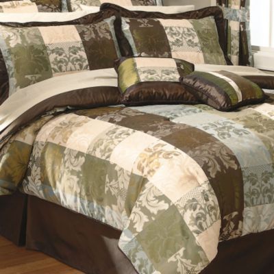 Townhouse 17pc Bedroom Set -  Lt. Blue/Brown