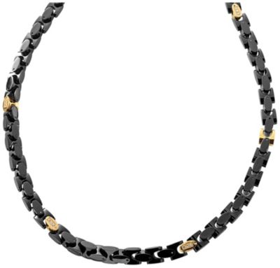 Goldtone and Black Plated Stainless Steel 2 PC Set
