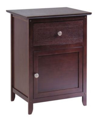 Night Stand Bedside Table-Walnut